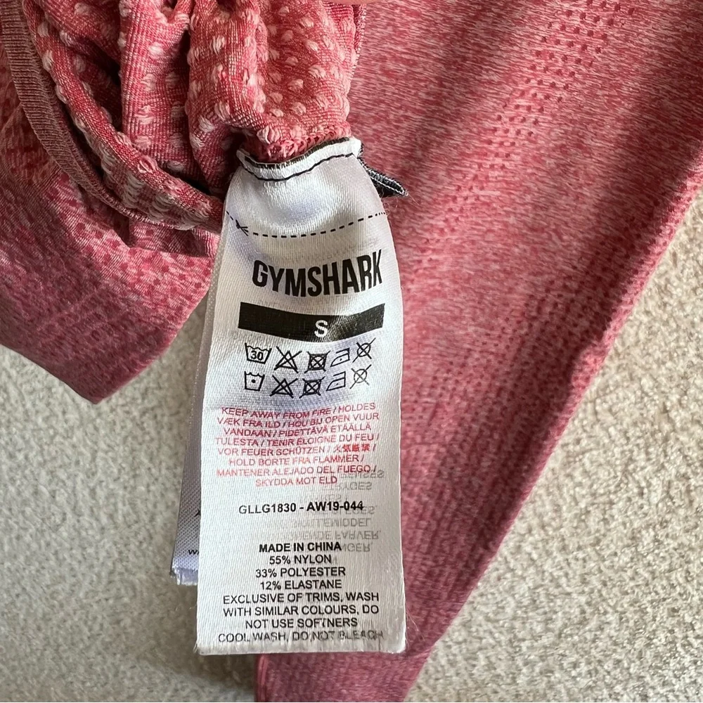 Gymshark Women’s Vital Seamless‎ Leggings Pink Marl Size Small